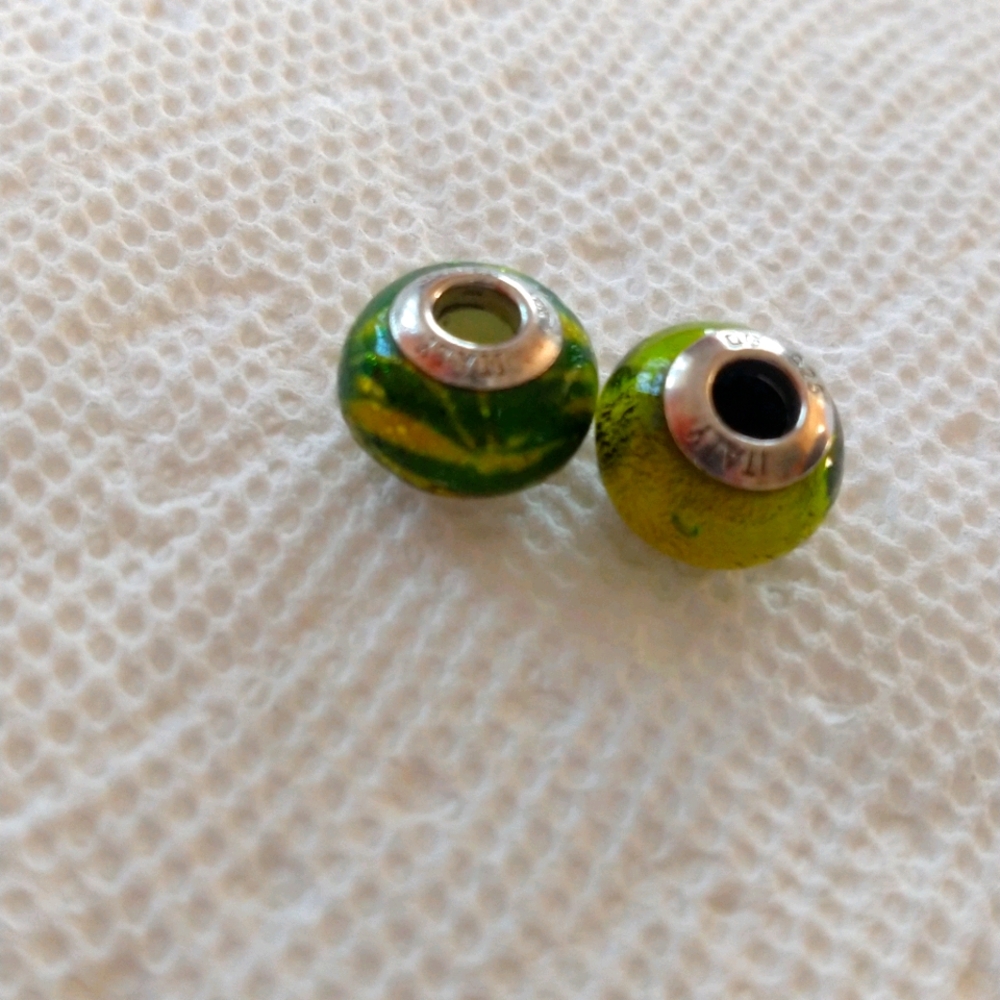 Murano Sterling Silver Beads